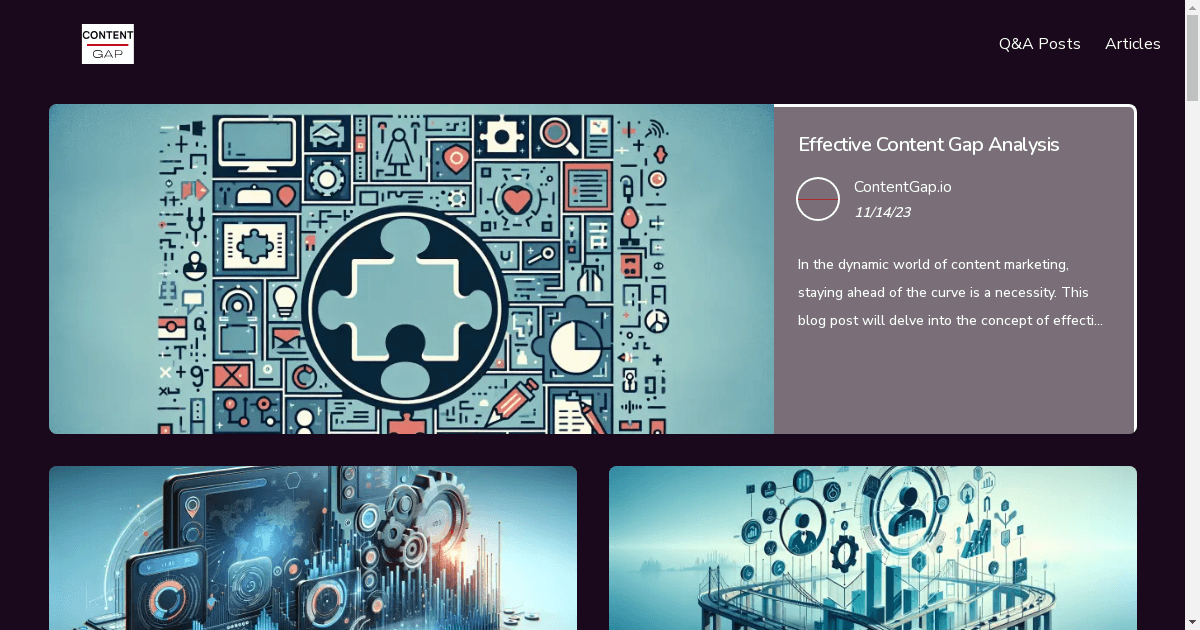 banner image for: Présentation de ContentGap.io : La destination de premier choix pour la sagesse et la stratégie du marketing de contenu.